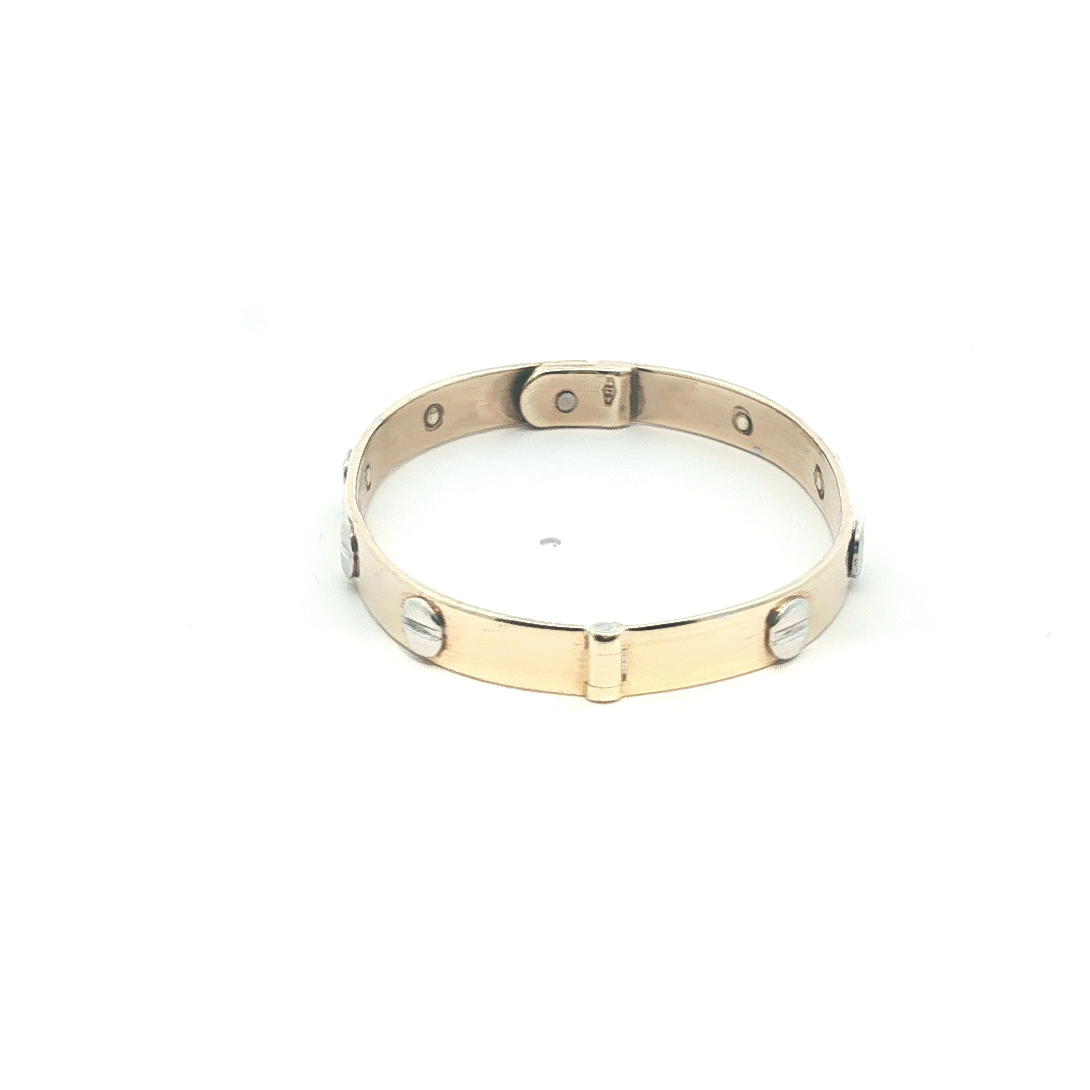 4.75'' - Pr Owned - 9ct - Screw Style Childs Bangle - ( 9.00g ) - Goldbank Jewellers