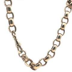 24'' - Pre Owned - 9ct - Patterned Belcher Chain - ( 74.15g )