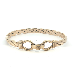 7.5'' - Pre Owned - 9ct - Double Hook Bangle - ( 34.39g )