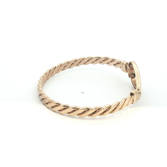 7'' - Pre Owned - 9ct - Twisted Hook Bangle - ( 19.78g )