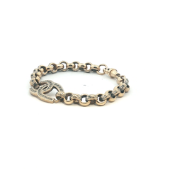 6.5'' Pre Owned - 9ct - Stone Set Horseshoe Bracelet - ( 17.20g )