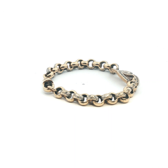 6.5'' Pre Owned - 9ct - Stone Set Horseshoe Bracelet - ( 17.20g )