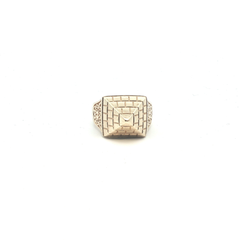 Size O - Pre Owned - 9ct - Pyramid Ring - ( 10.93g ) - Goldbank Jewellers