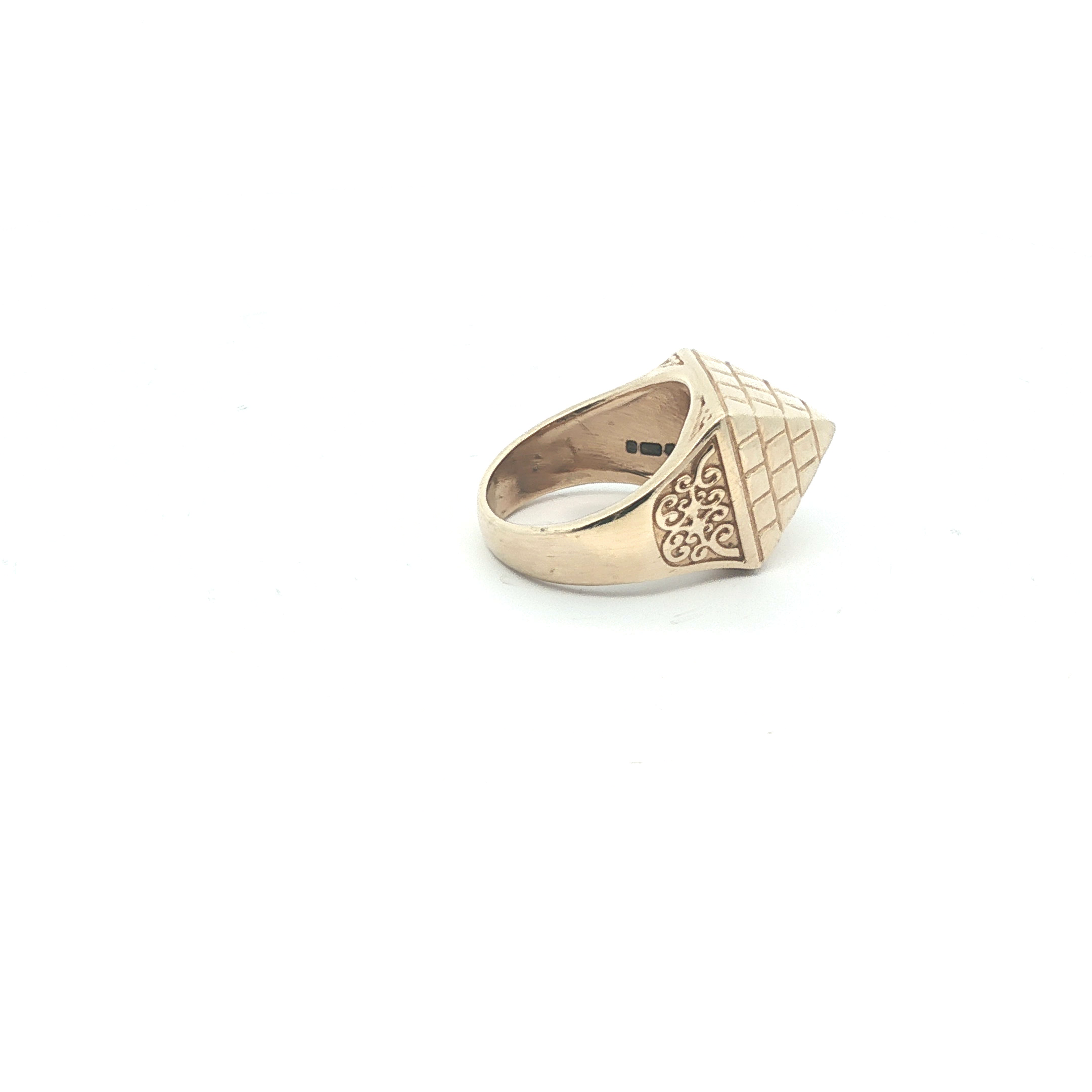 Size O - Pre Owned - 9ct - Pyramid Ring - ( 10.93g ) - Goldbank Jewellers
