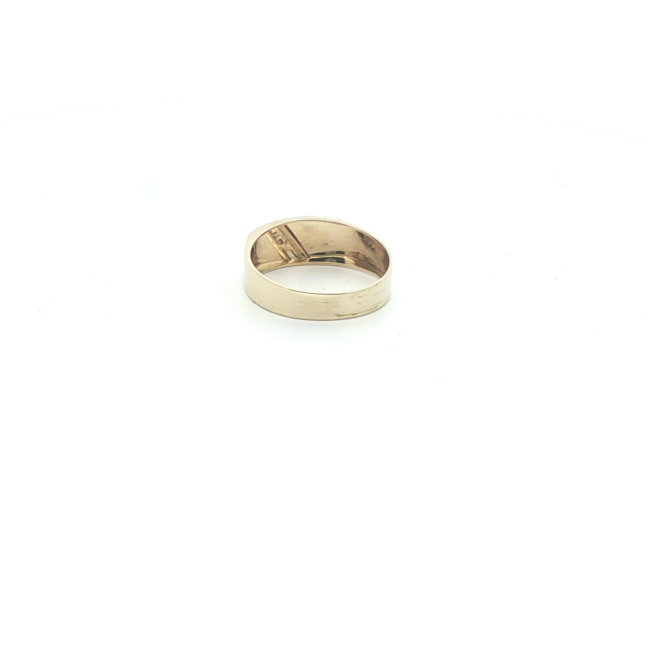 Size S - Pre Owned - 9ct - Stone Set Signet Ring - ( 2.51g ) - Goldbank Jewellers