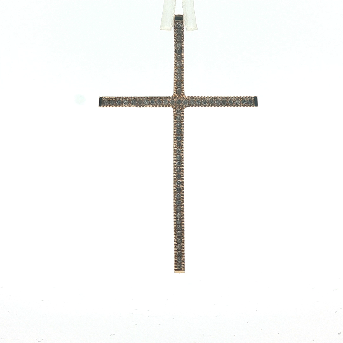 2" x 1" - Pre Owned - 9ct - Stone Set Cross - ( 2.83g )