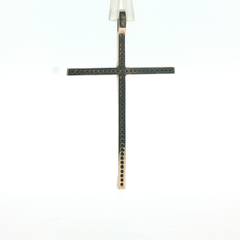 2" x 1" - Pre Owned - 9ct - Stone Set Cross - ( 2.83g )