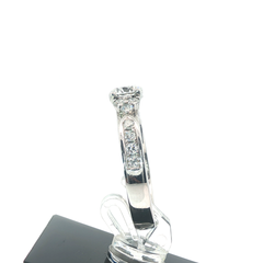 Platinum Diamond & Sapphire Fancy Band