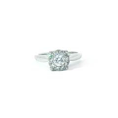 18k Cluster Solitaire 0.33ct centre 0.66tcw