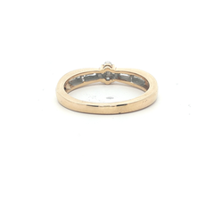 Diamond Cluster Ring with Baguette Shoulders – 18ct Yellow Gold - Goldbank Jewellers