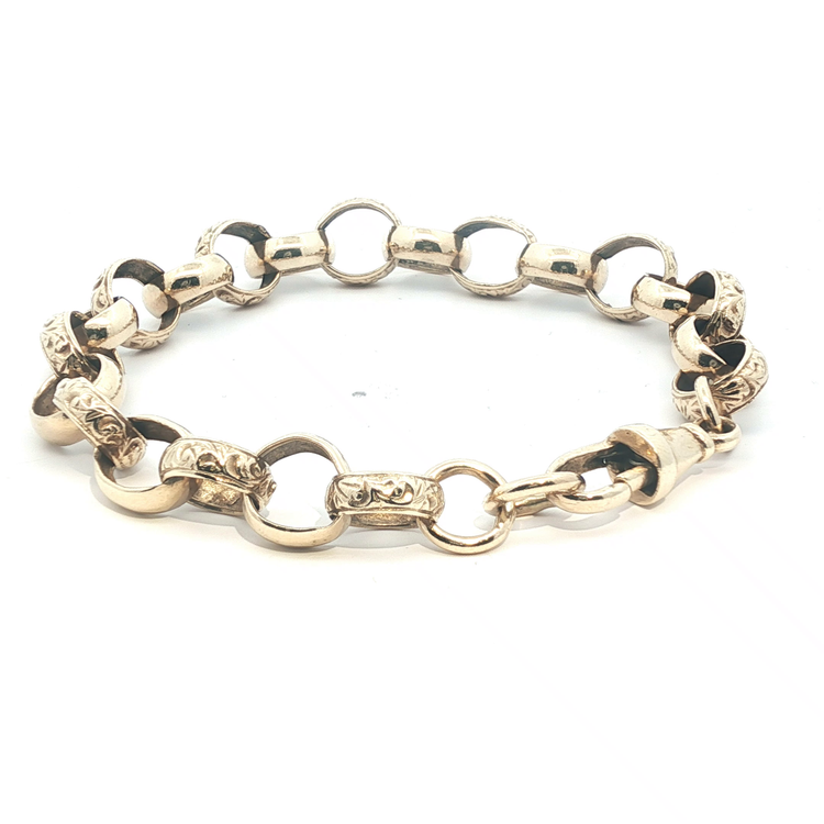 9" - Pre Owned - 9ct - Belcher Bracelet - ( 21.70g ) - Goldbank Jewellers