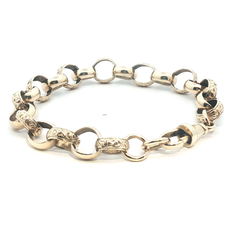 9" - Pre Owned - 9ct - Belcher Bracelet - ( 21.70g ) - Goldbank Jewellers