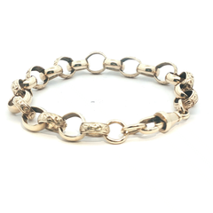 9" - Pre Owned - 9ct - Belcher Bracelet - ( 21.70g ) - Goldbank Jewellers