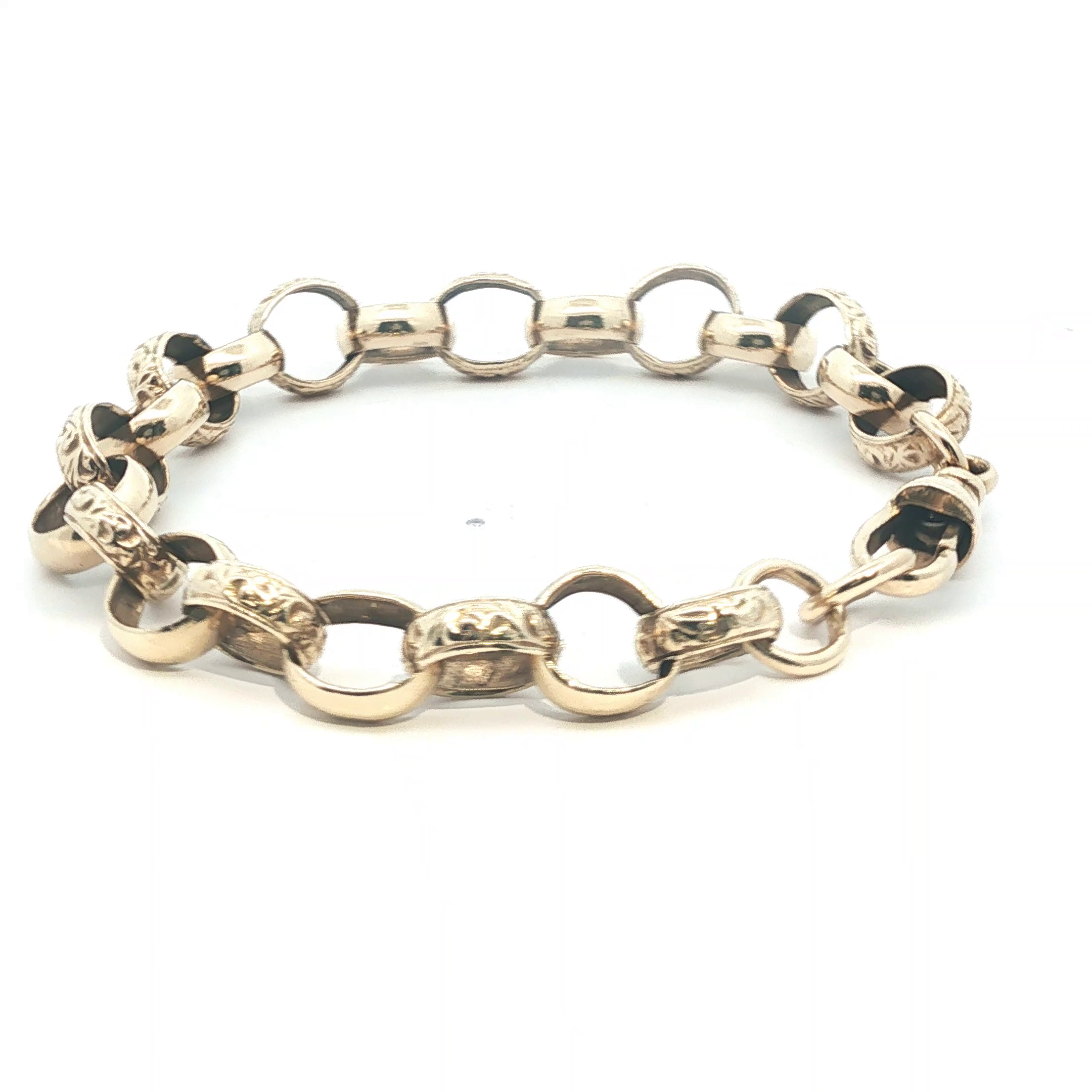 9" - Pre Owned - 9ct - Belcher Bracelet - ( 21.70g ) - Goldbank Jewellers