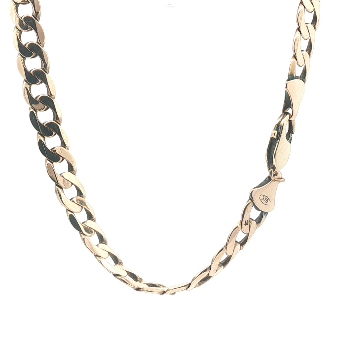 20" - Pre Owned - 9ct - Flat Curb Chain - ( 46.52g )