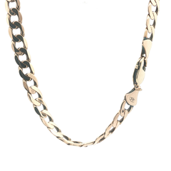 20" - Pre Owned - 9ct - Flat Curb Chain - ( 46.52g )