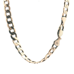 20" - Pre Owned - 9ct - Flat Curb Chain - ( 46.52g )