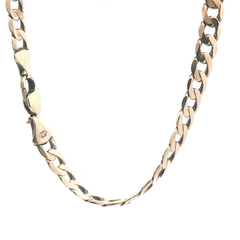 20" - Pre Owned - 9ct - Flat Curb Chain - ( 46.52g )