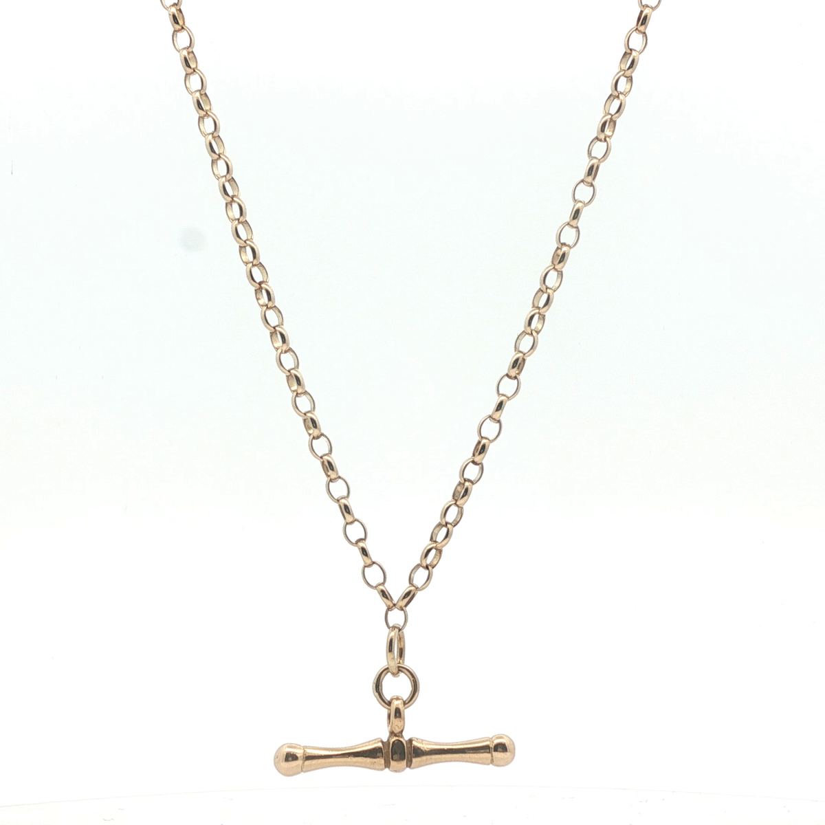 18" - Pre Owned - 9ct -  T-Bar Belcher Chain - ( 7.93g ) - Goldbank Jewellers