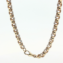 25" - Pre Owned - 9ct - Stone Set Belcher Chain - ( 66.94g ) - Goldbank Jewellers