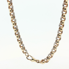 25" - Pre Owned - 9ct - Stone Set Belcher Chain - ( 66.94g ) - Goldbank Jewellers