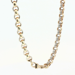 25" - Pre Owned - 9ct - Stone Set Belcher Chain - ( 66.94g ) - Goldbank Jewellers