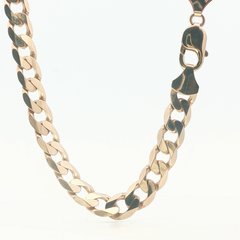 21" - Pre Owned - 9ct - Flat Curb Chain - ( 64.81g )