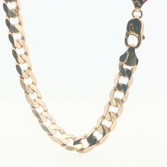 21" - Pre Owned - 9ct - Flat Curb Chain - ( 64.81g )
