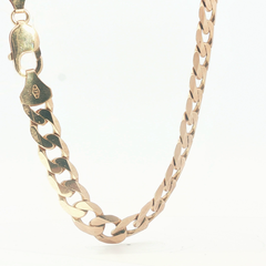21" - Pre Owned - 9ct - Flat Curb Chain - ( 64.81g )