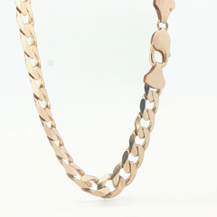 21" - Pre Owned - 9ct - Flat Curb Chain - ( 64.81g )