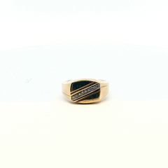 Size V - Pre Owned - 9ct - Stone Set Signet Ring - ( 4.18g ) - Goldbank Jewellers
