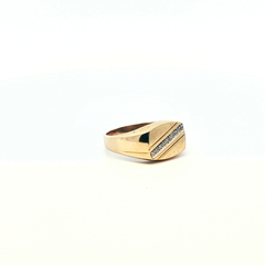 Size V - Pre Owned - 9ct - Stone Set Signet Ring - ( 4.18g ) - Goldbank Jewellers
