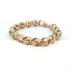8" - Pre Owned - 9ct - Patterned Acorn Bracelet - ( 32.68g ) - Goldbank Jewellers