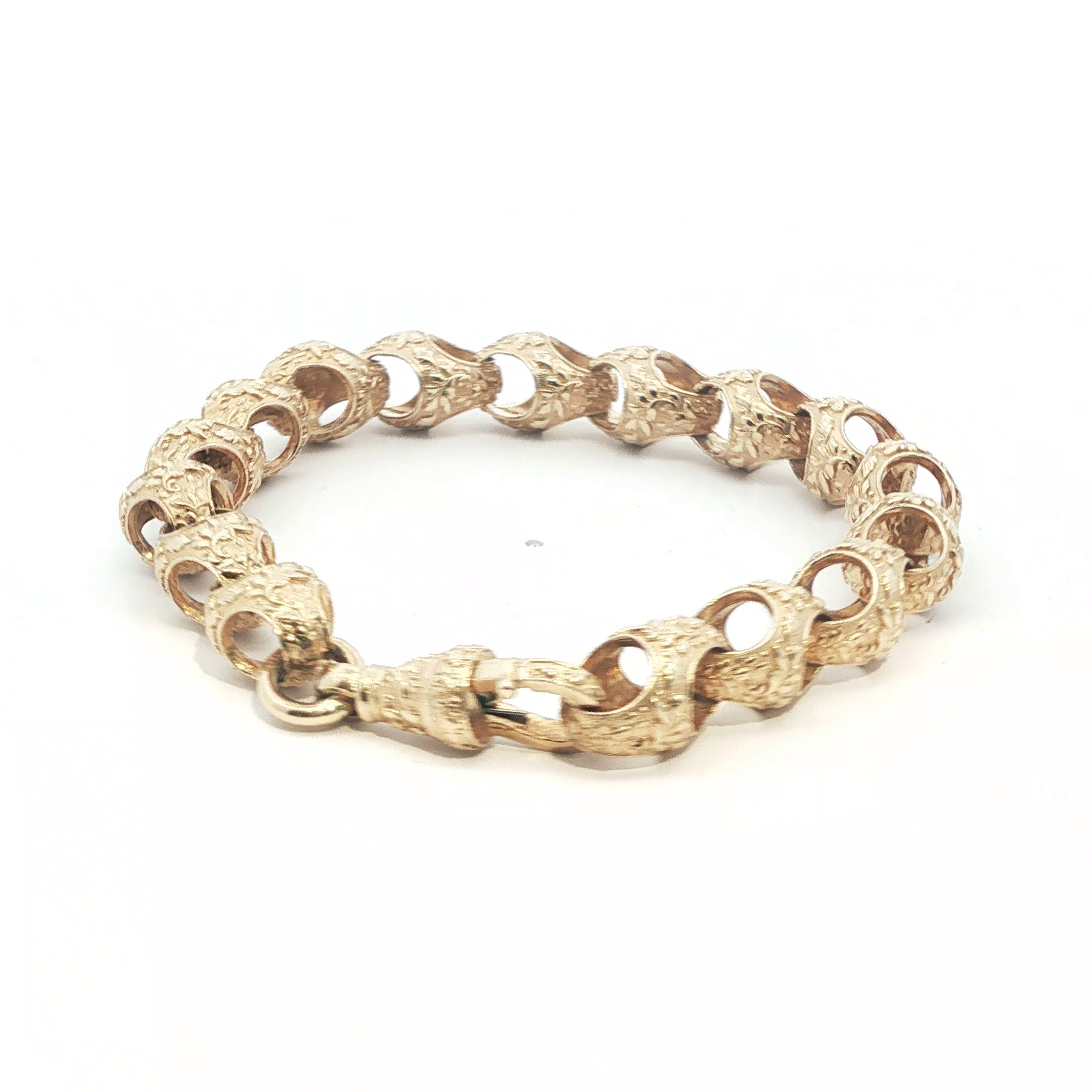 8" - Pre Owned - 9ct - Patterned Acorn Bracelet - ( 32.68g ) - Goldbank Jewellers