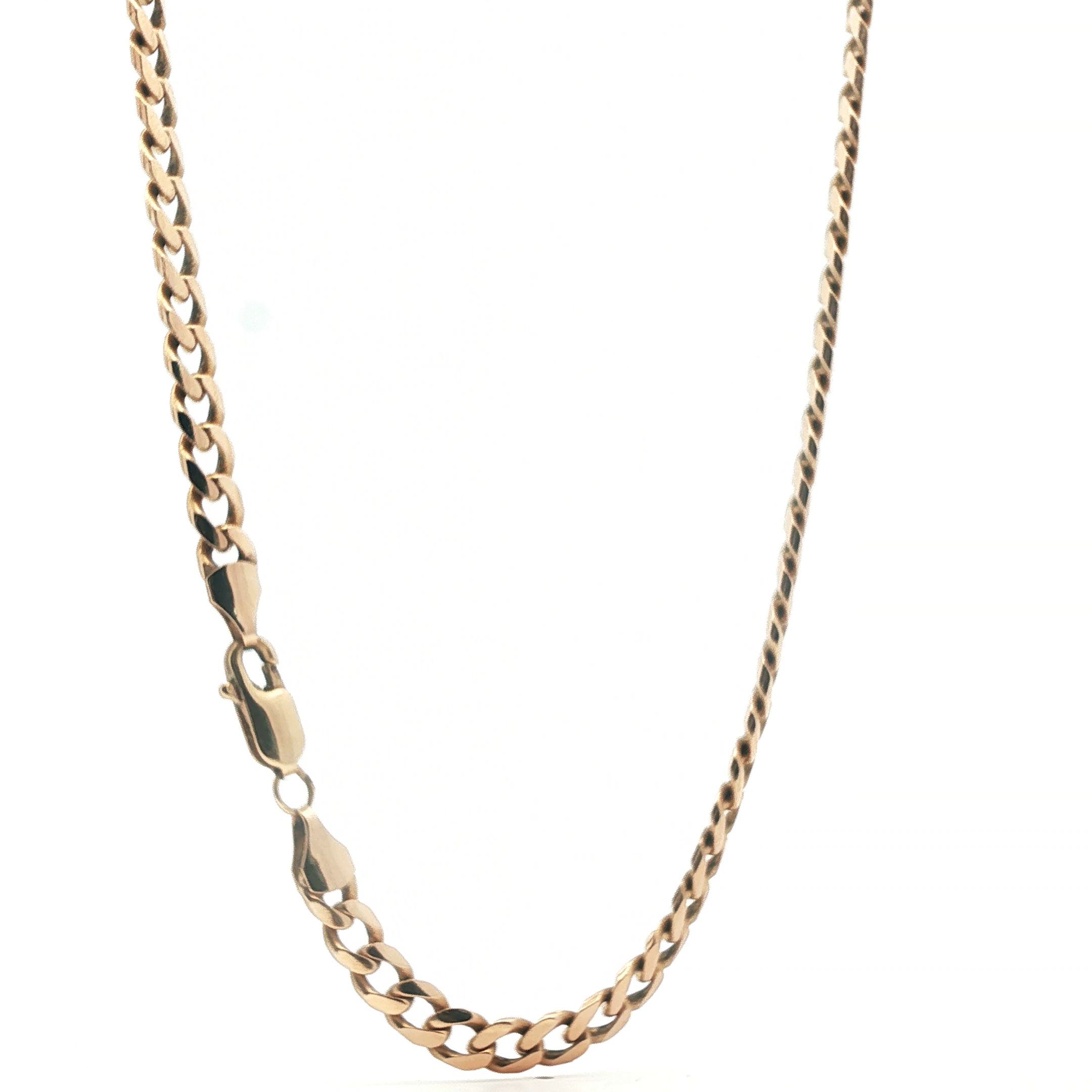 21" - Pre Owned - 9ct - Flat Curb Chain - ( 23.88g ) - Goldbank Jewellers