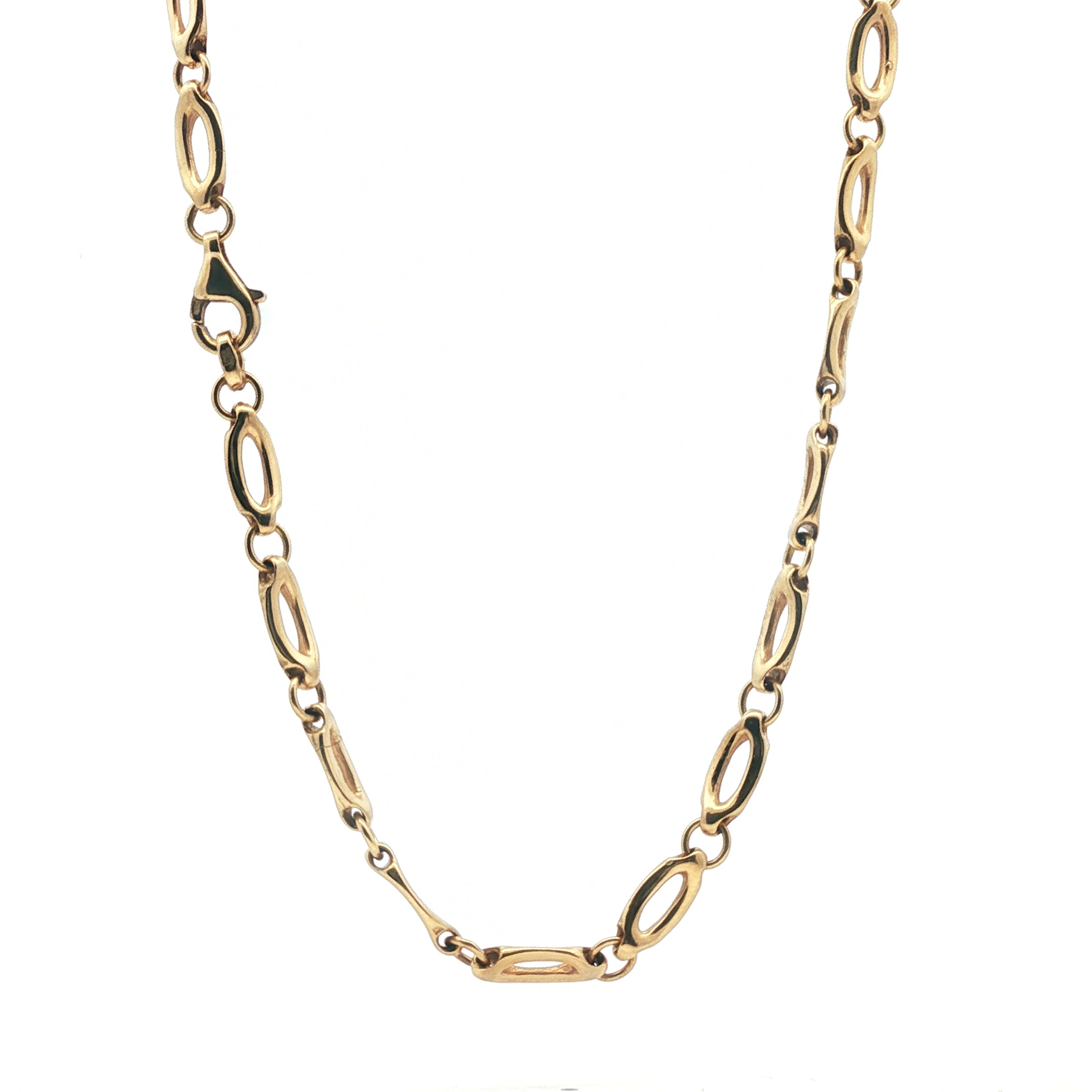 17" - Pre Owned - 9ct - Oval Link Chain - ( 17.57g ) - Goldbank Jewellers