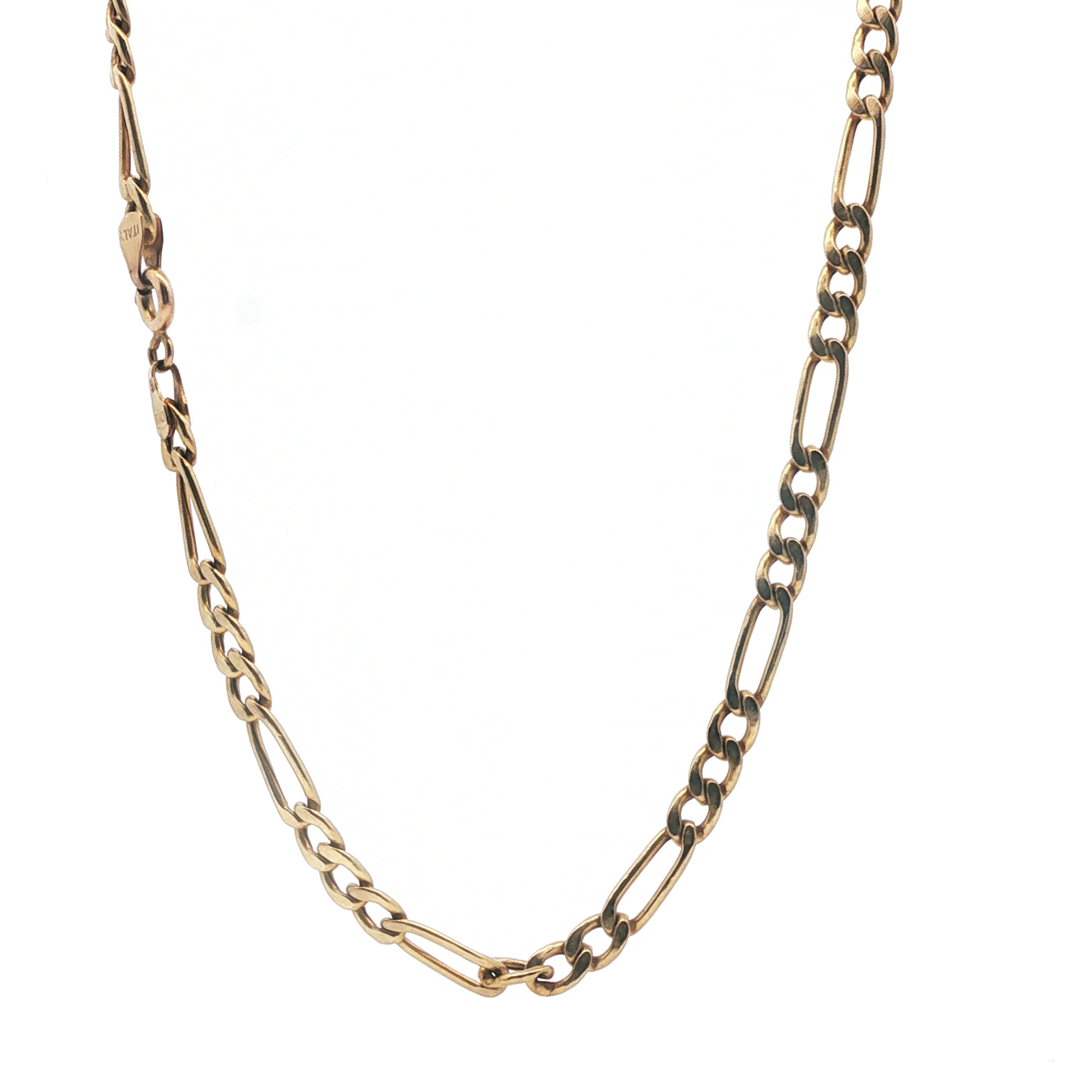 18" - Pre Owned - 9ct - Figaro Link Chain - ( 5.27g ) - Goldbank Jewellers