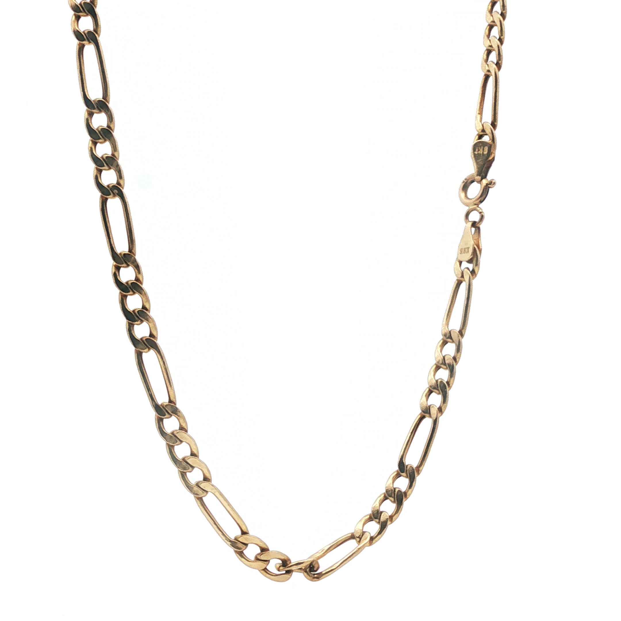 18" - Pre Owned - 9ct - Figaro Link Chain - ( 5.27g ) - Goldbank Jewellers