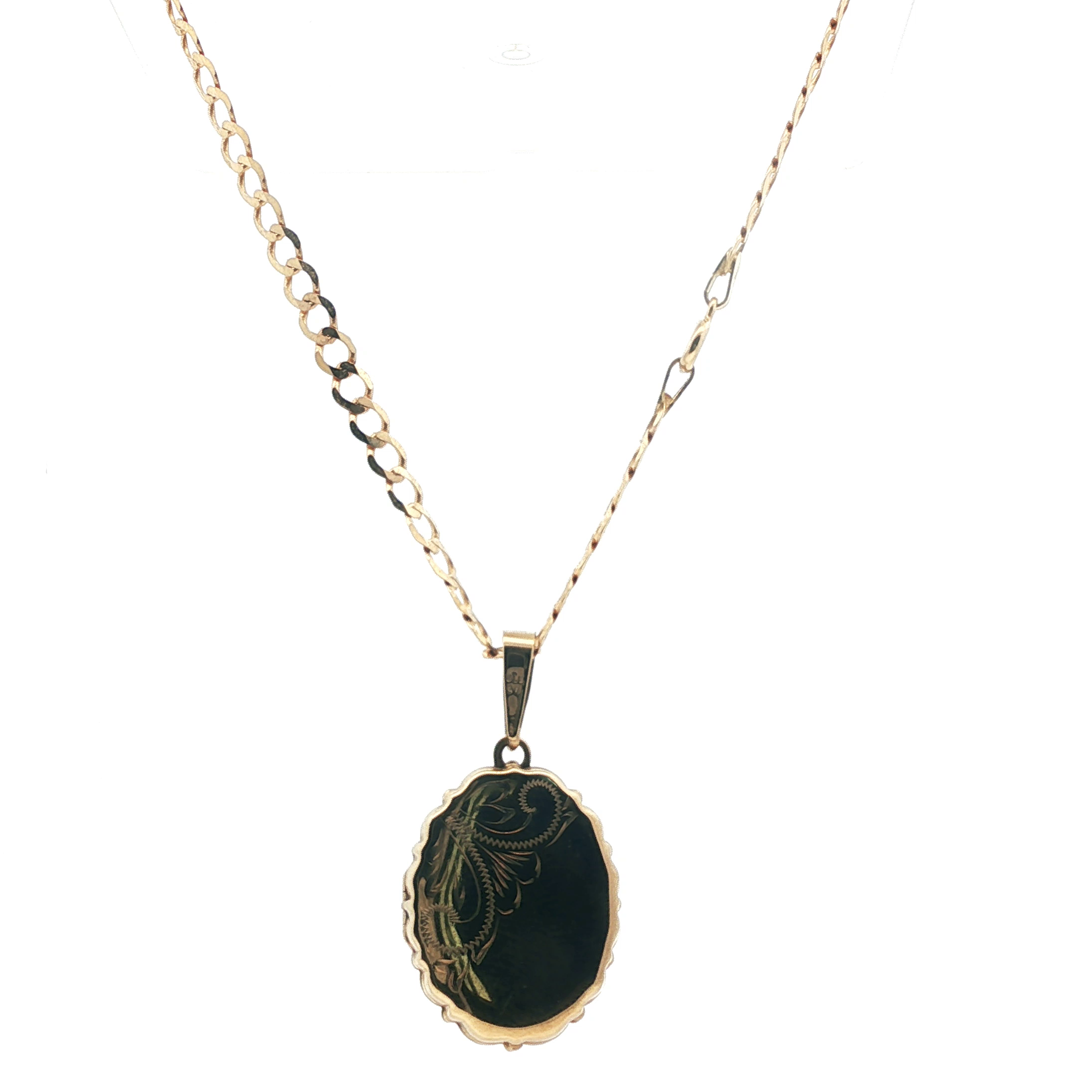 17" - Pre Owned - 9ct - Curb And Locket Chain - ( 8.31g ) - Goldbank Jewellers