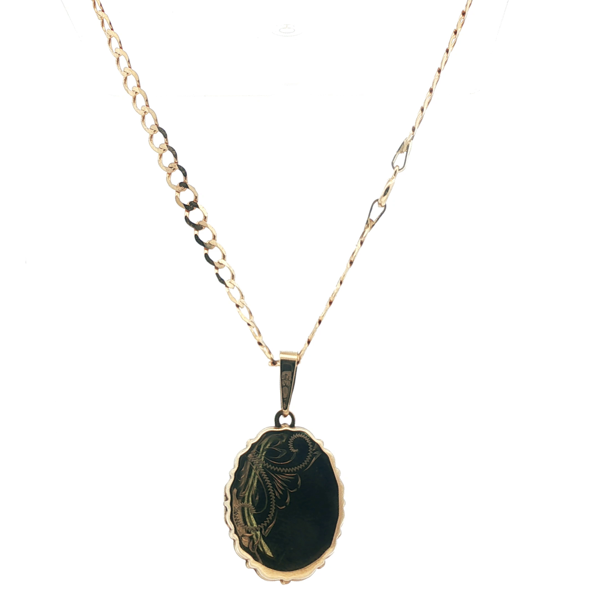17" - Pre Owned - 9ct - Curb And Locket Chain - ( 8.31g ) - Goldbank Jewellers