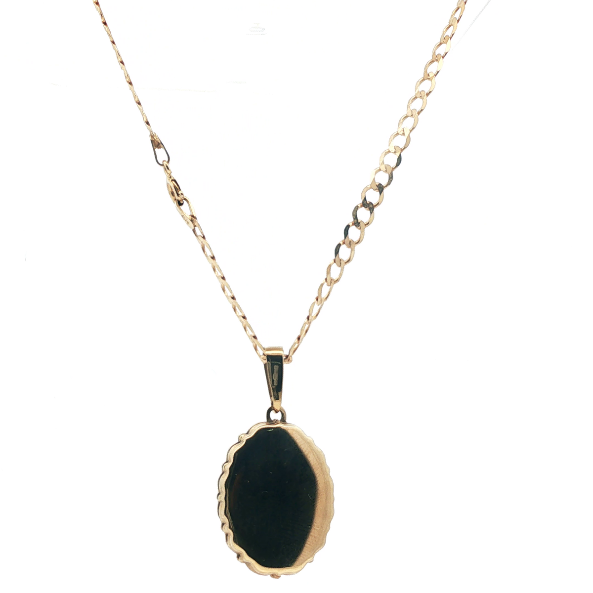 17" - Pre Owned - 9ct - Curb And Locket Chain - ( 8.31g ) - Goldbank Jewellers