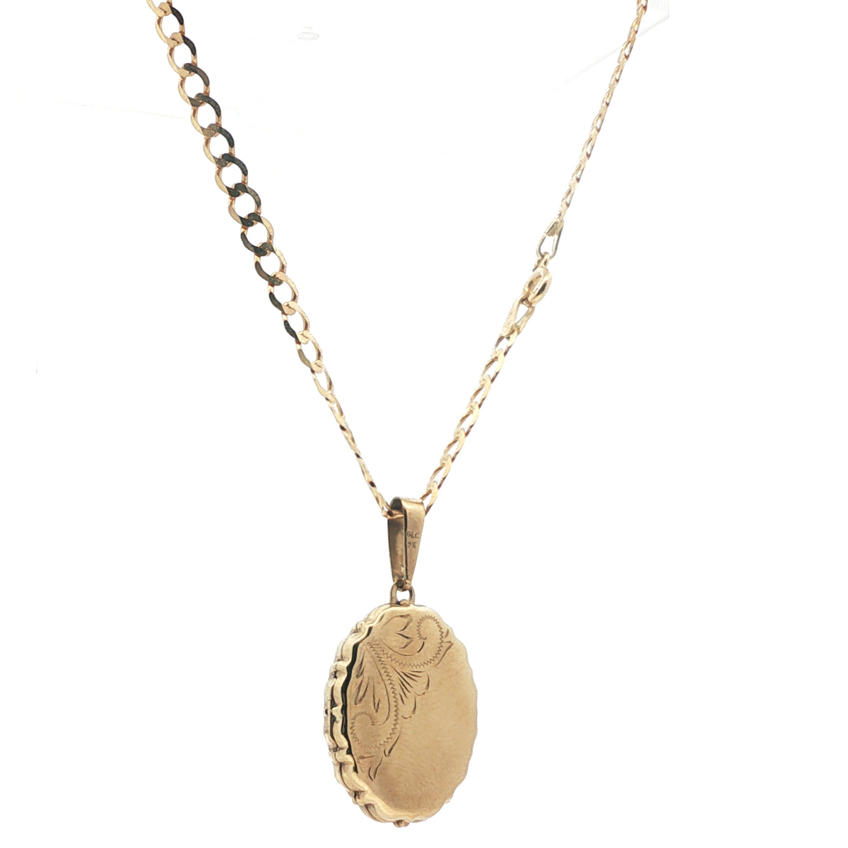 17" - Pre Owned - 9ct - Curb And Locket Chain - ( 8.31g ) - Goldbank Jewellers