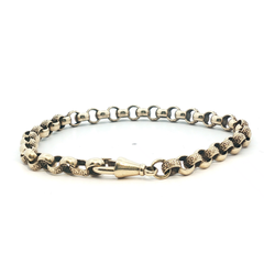 8" - Pre Owned - 9ct - Patterned Belcher Bracelet - ( 10.76g )