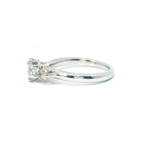 18K White gold trilogy ring 0.45ct centre (0.85tcw) - Goldbank Jewellers