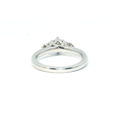 18K White gold trilogy ring 0.45ct centre (0.85tcw) - Goldbank Jewellers