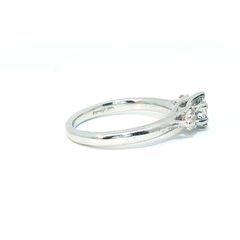 18K White gold trilogy ring 0.45ct centre (0.85tcw) - Goldbank Jewellers
