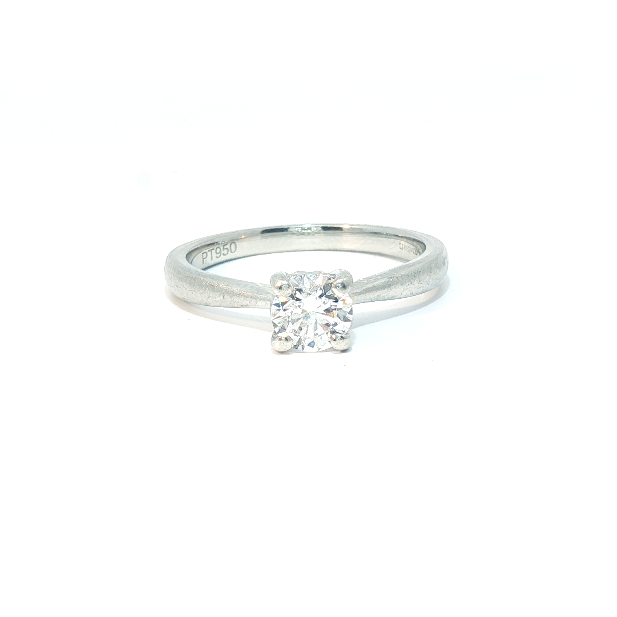Platinum 0.5ct solitaire G-H SI1 - Goldbank Jewellers