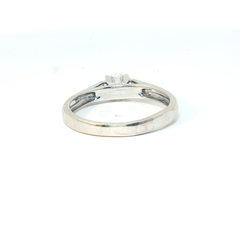 18ct White gold 0.35ct solitaire - Goldbank Jewellers