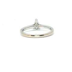 18K - 0.45ct Pear cut diamond- diamond channel set shoulders - Goldbank Jewellers