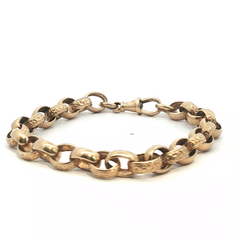 9" - Pre Owned - 9ct - Belcher Bracelet - ( 20.26g ) - Goldbank Jewellers
